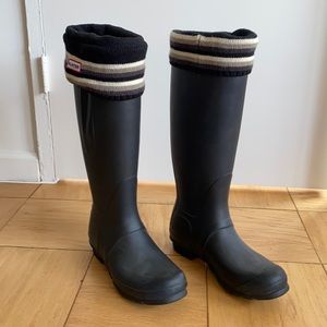 Hunter Black Size 9 Rain boot